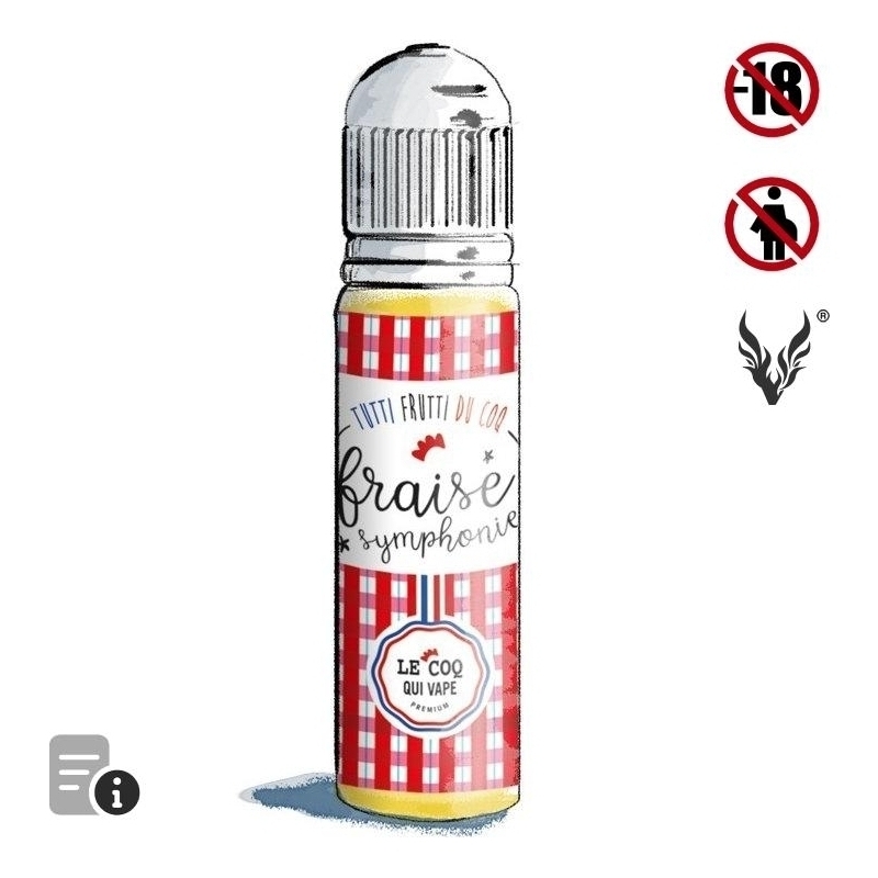 E-liquide Fraise Symphonie 50ml de Les Bêtises Du Coq